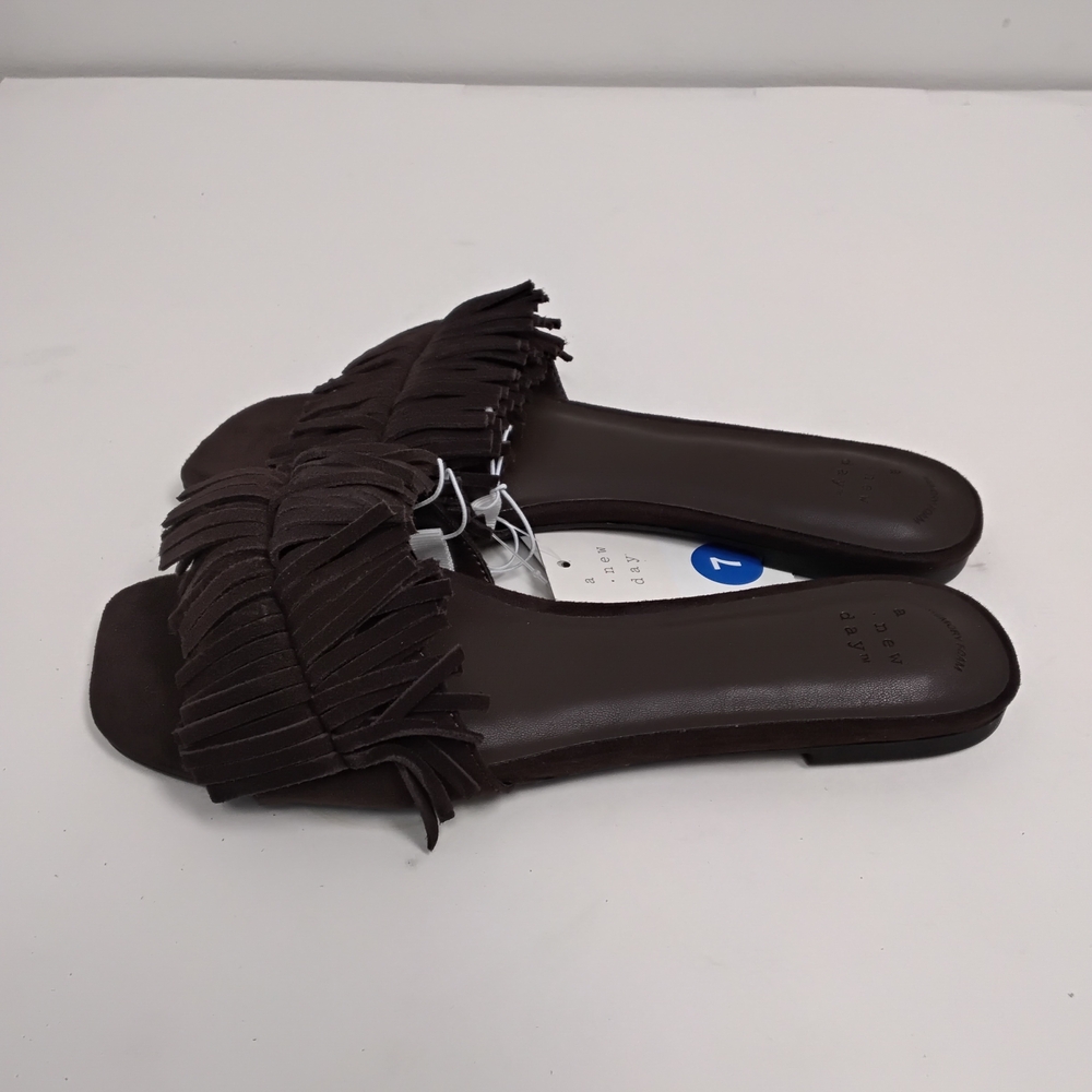 Womens Fringe Slide Sandals Size 7 #433 - Picture 2 of 7